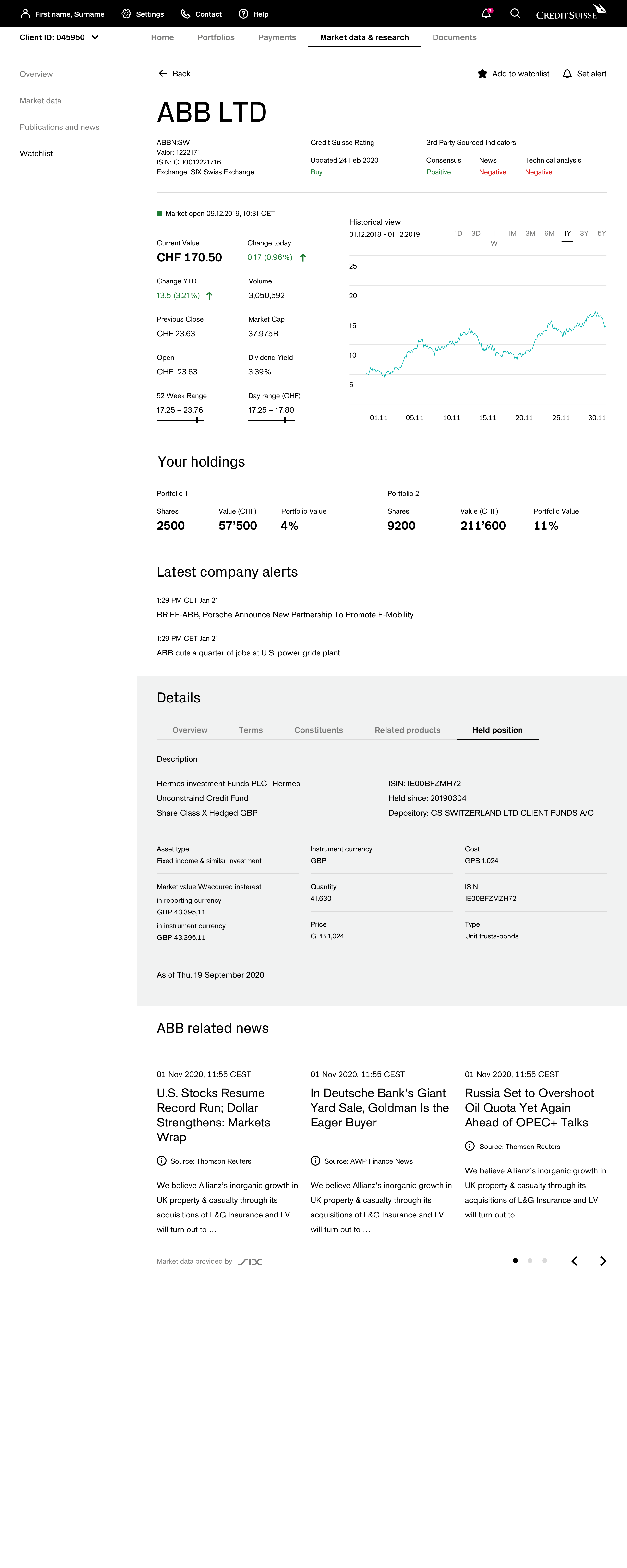 Credit Suisse Investment Platform