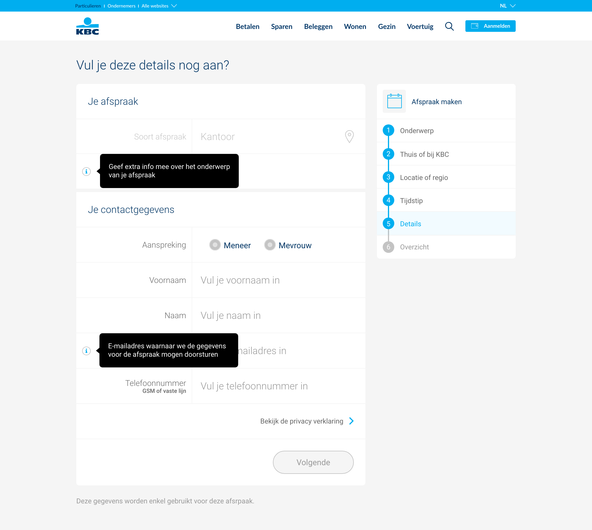 KBC Bank Appointment Process