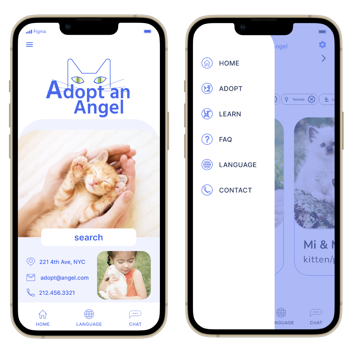 Adopt an Angel App button