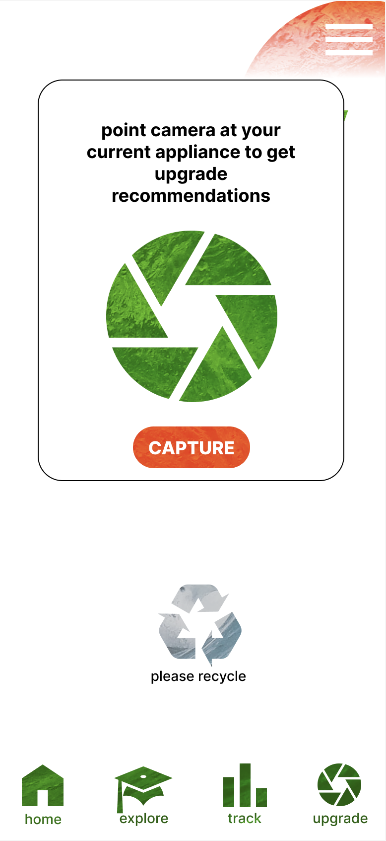 Screen design displayed in a mockup