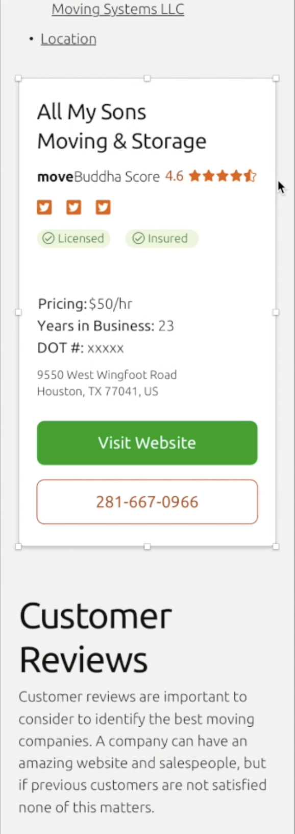 Screen design displayed in a mockup