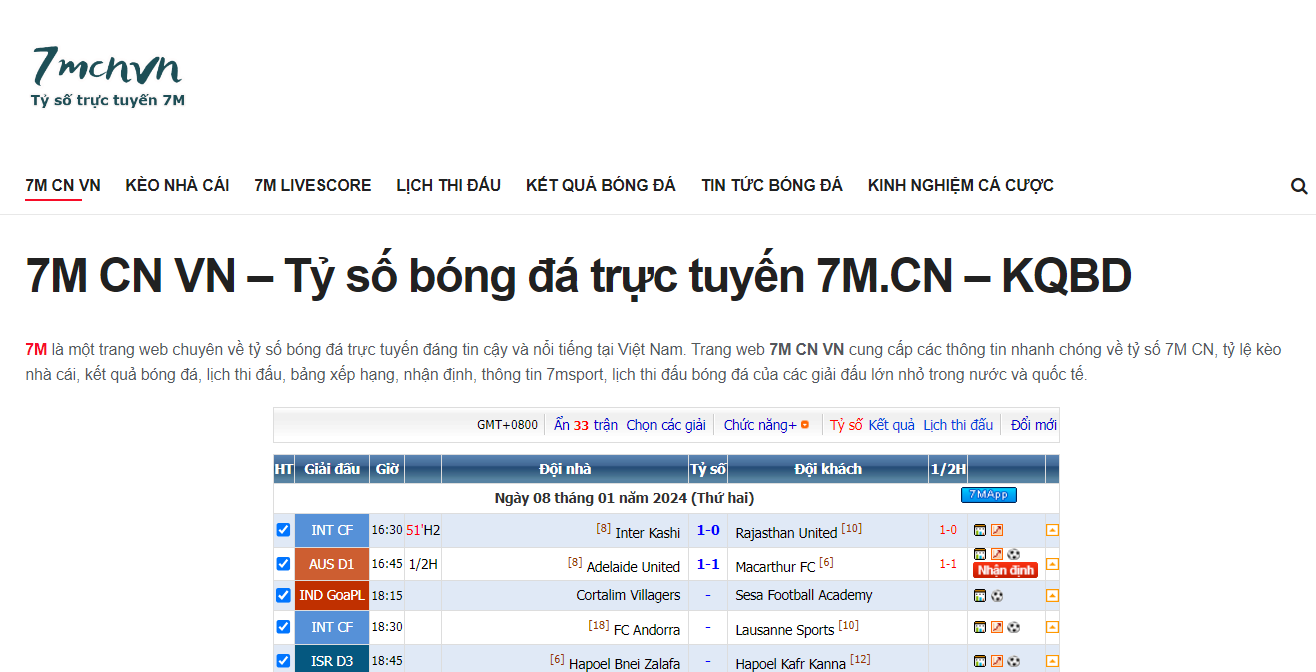 Ưu điểm của các trang web tỷ số bóng đá