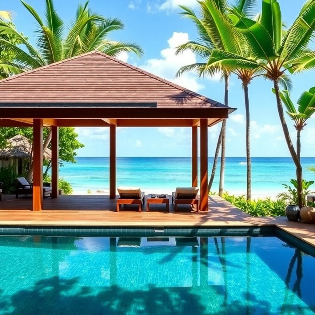 luxury beachfront villa in bali with infinity pool