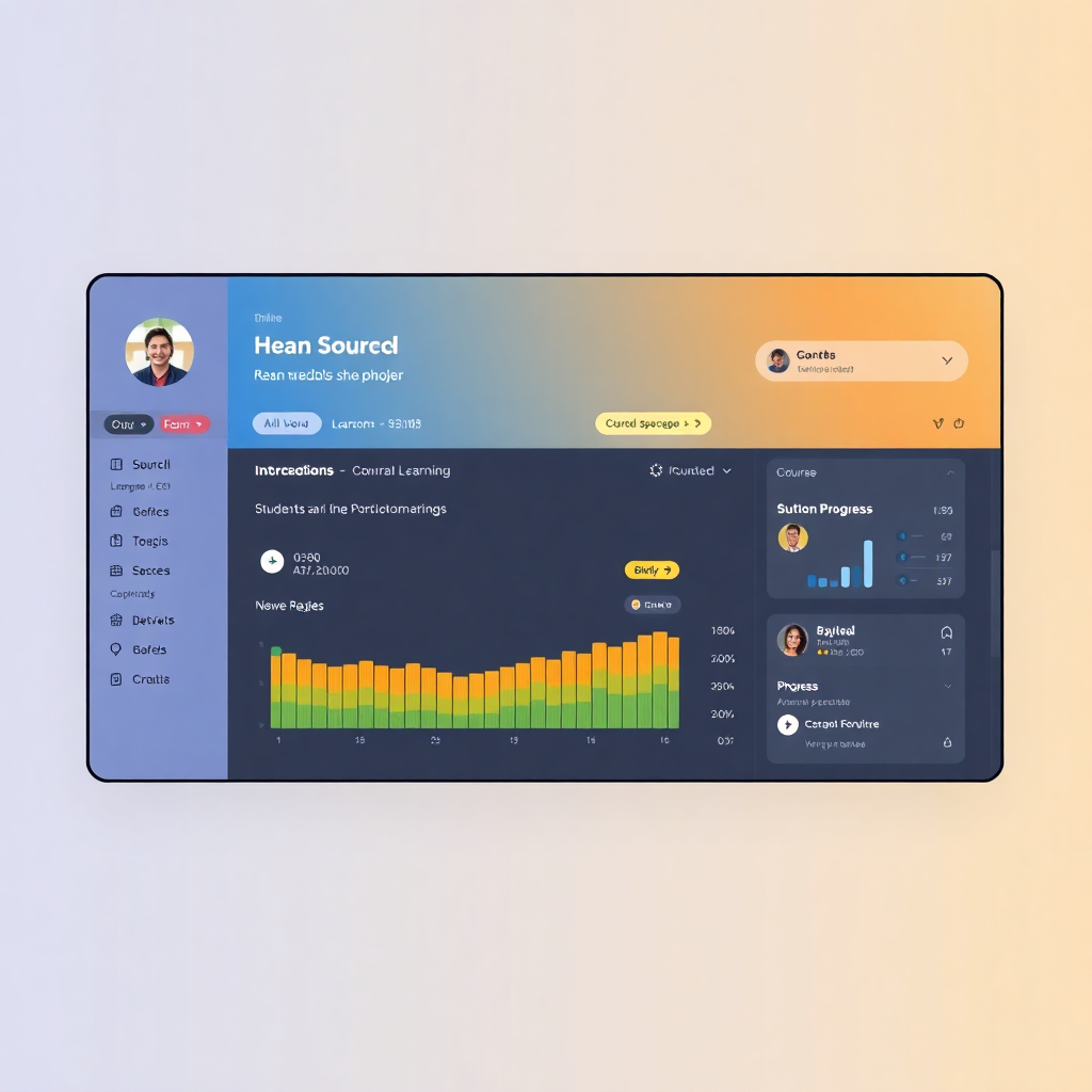 online learning platform interface