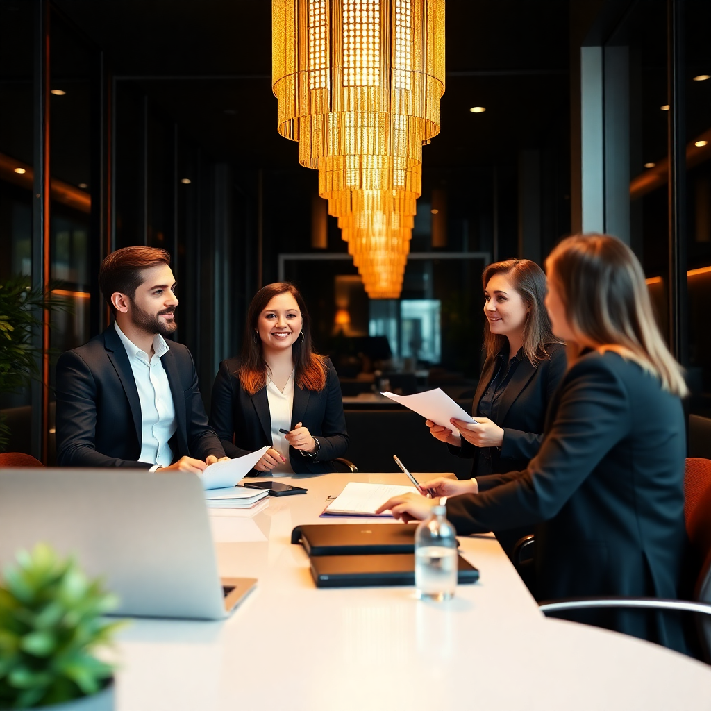 Professioneel team van accountants