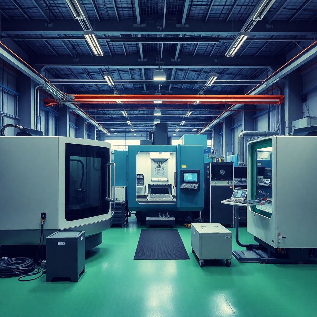 modern industrial manufacturing facility interior