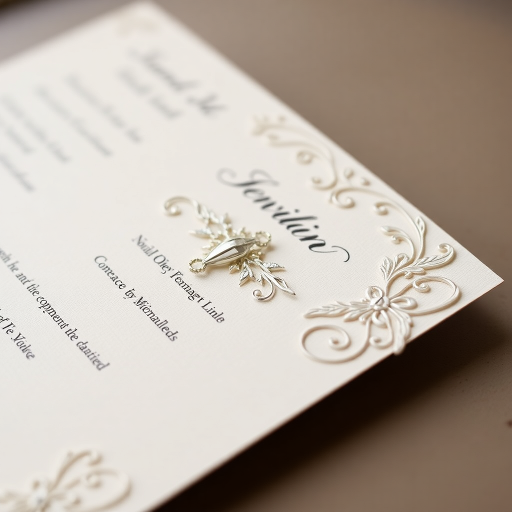 wedding invitation card elegant detail