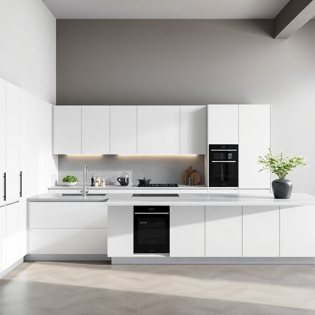 high-end minimalist bespoke kitchen design luxury materials