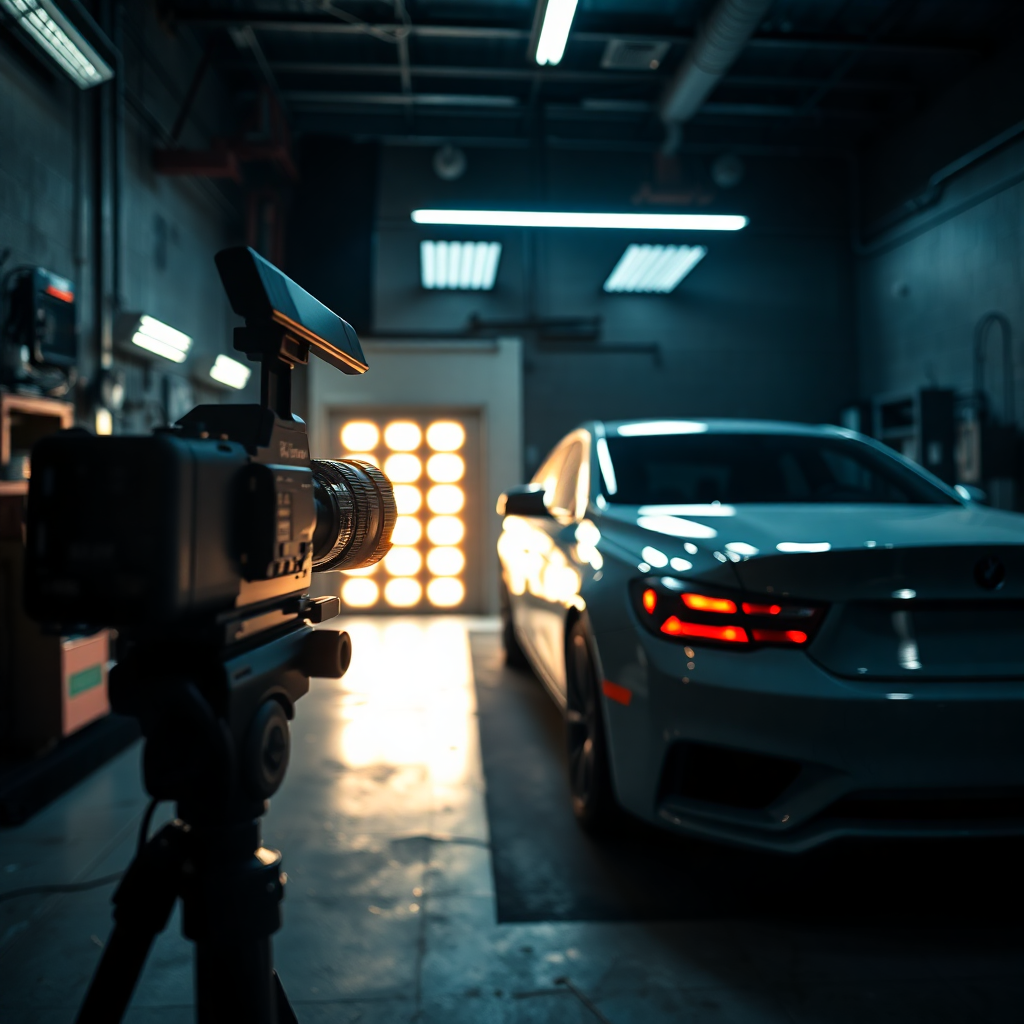 Technician working in a modern body shop