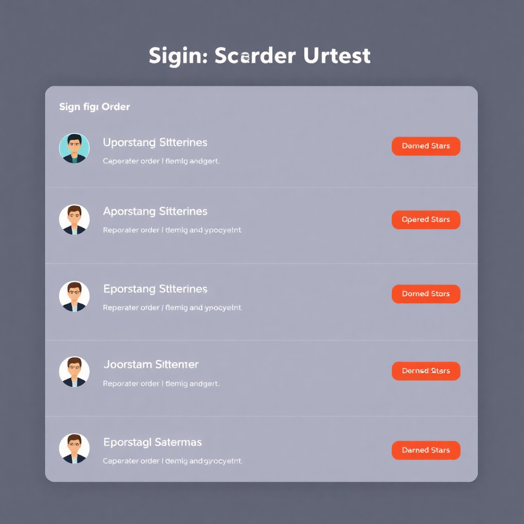 Signing order workflow with recipients and progress
