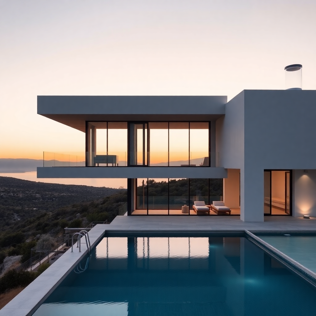 Minimalist luxury villa exterior