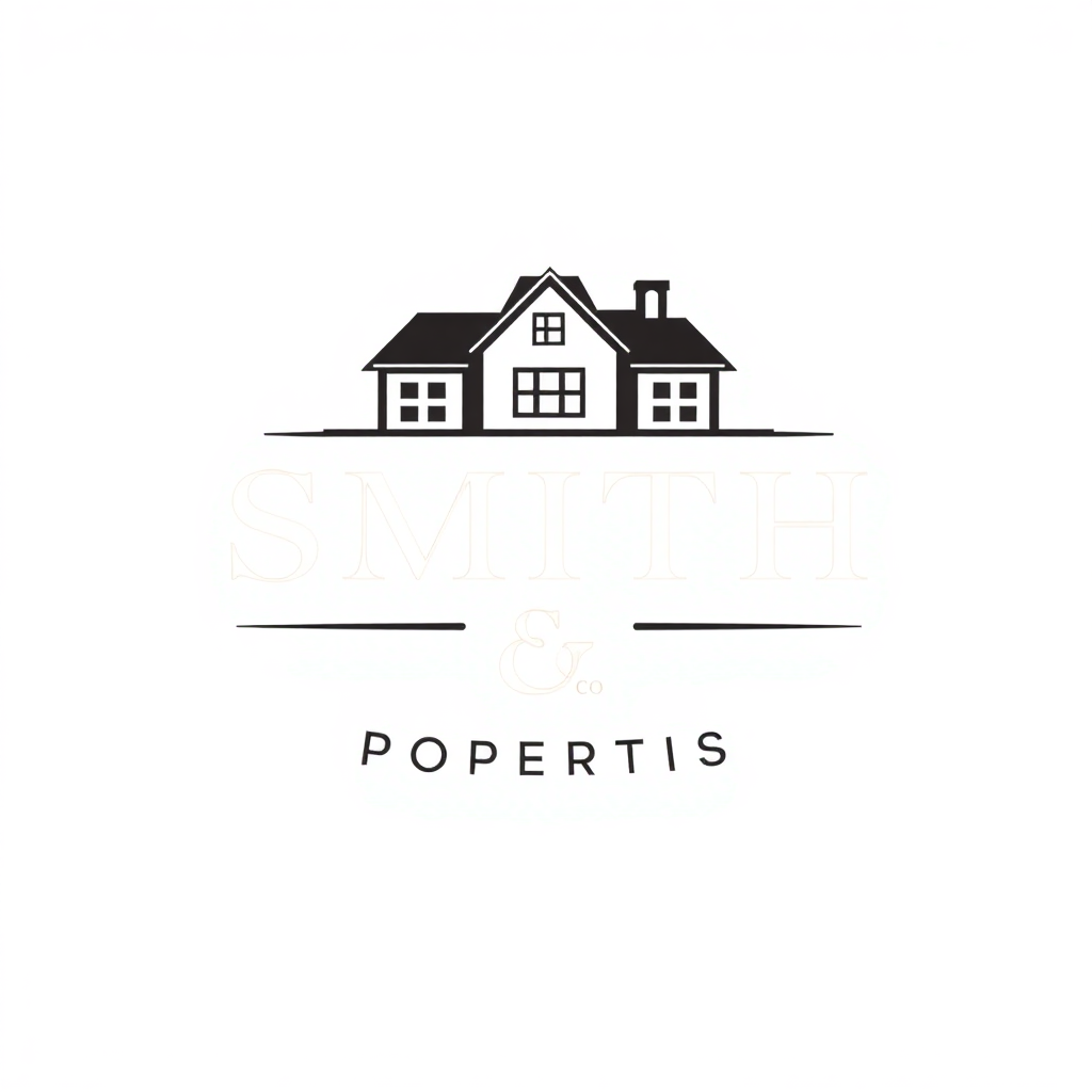 company logo for Smith & Co. Properties, professional, clean design