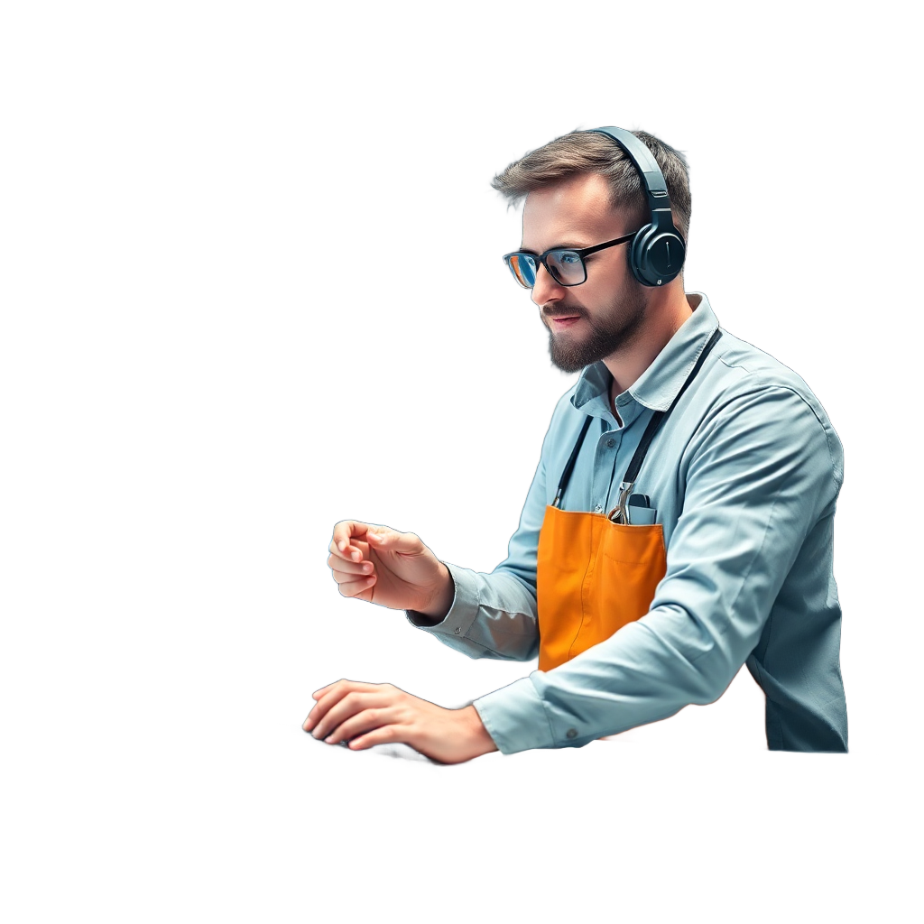 professional IT technician working on computer with tools and equipment, modern tech support scene