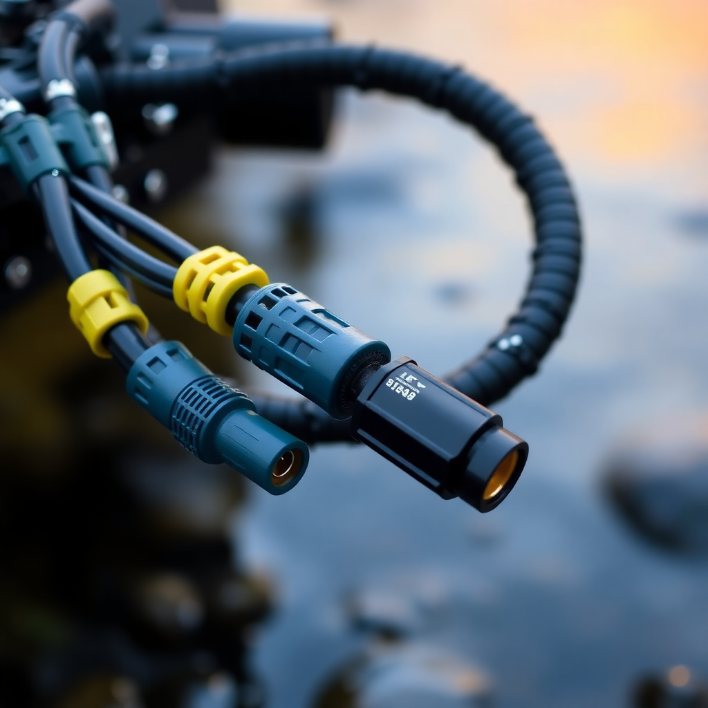 waterproof wiring harness with sealed connectors for outdoor applications