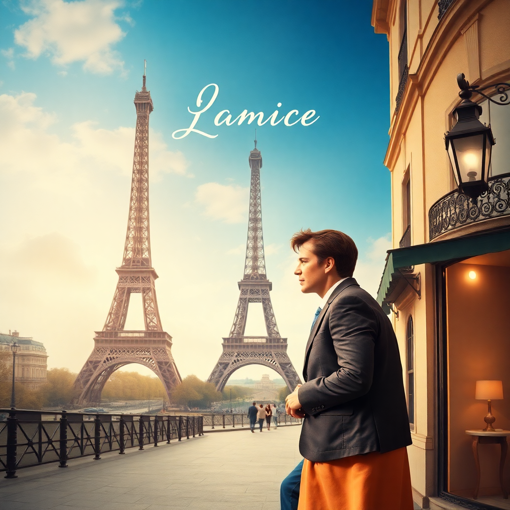 vertical movie poster of a romantic comedy set in Paris