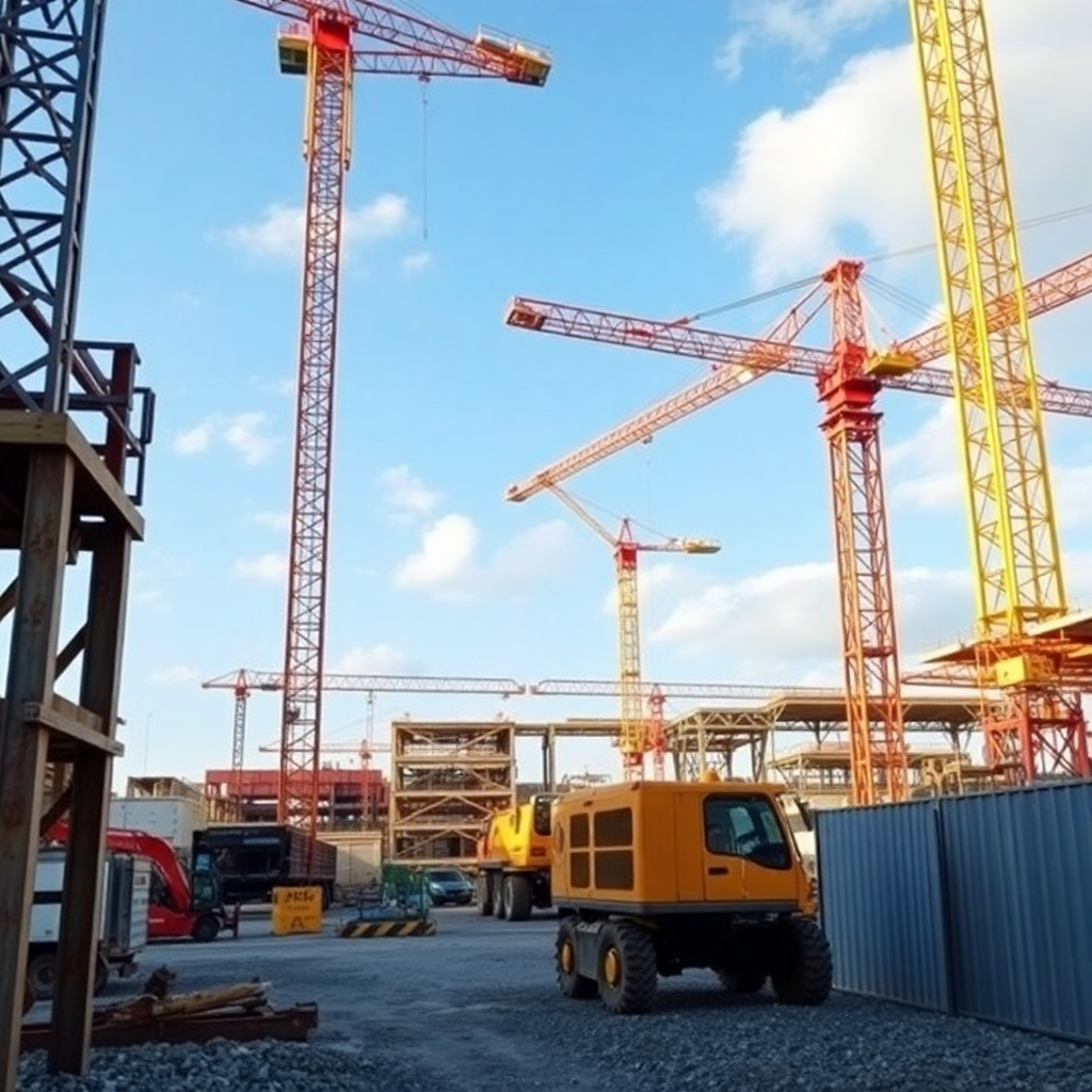 Commercial infrastructure construction site