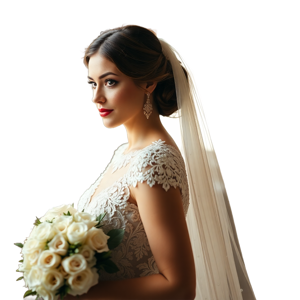 elegant bride portrait headshot