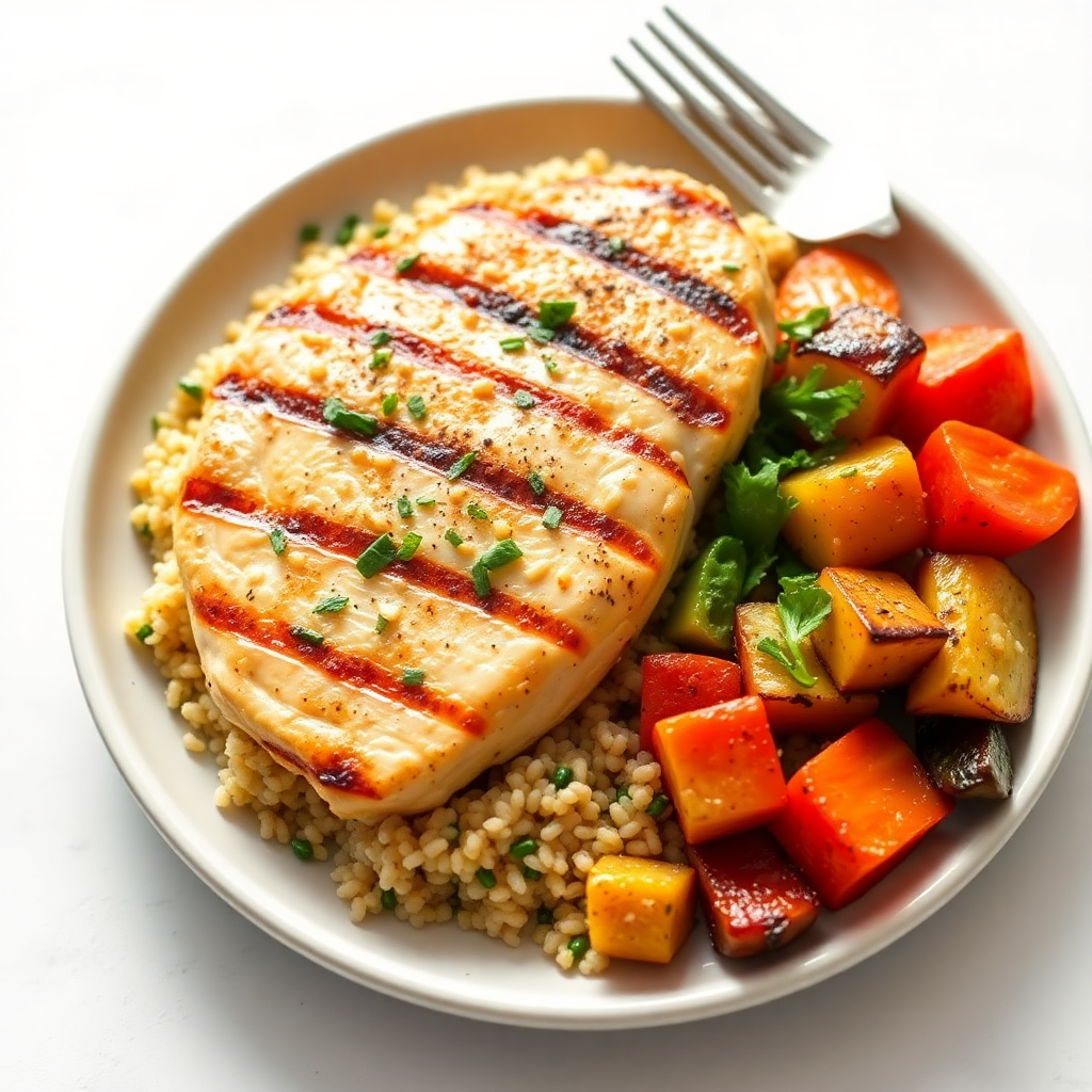 grilled chicken breast with quinoa