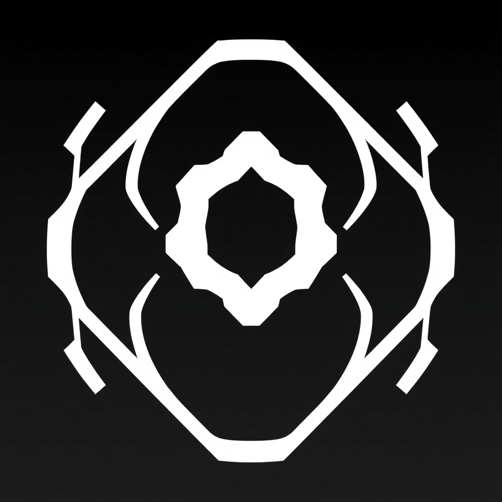 Placeholder logo for a tech company, abstract icon, grayscale