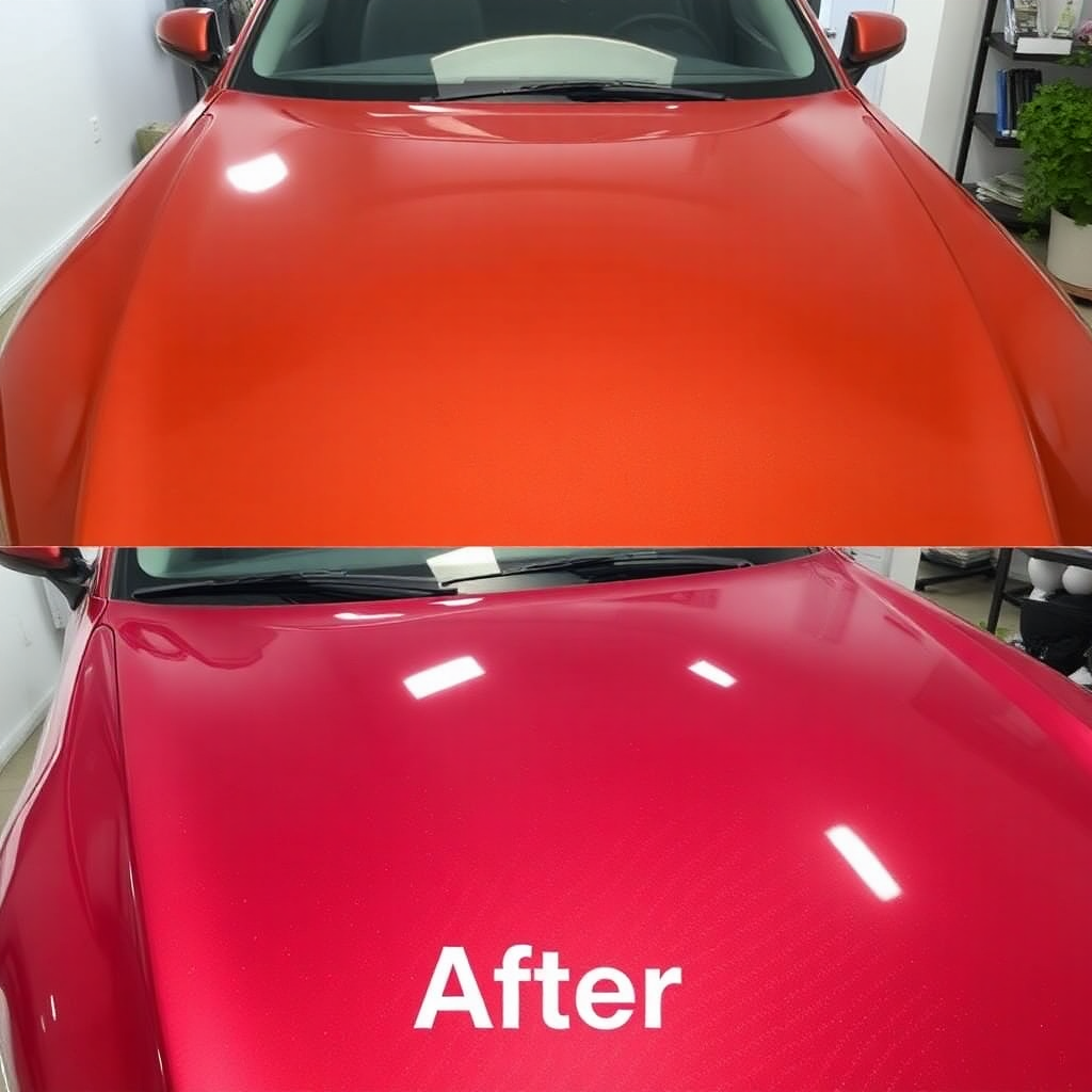 ceramic coating before and after water beading effect