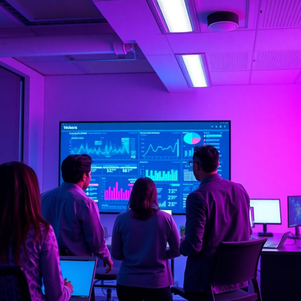 QA professionals analyzing data
