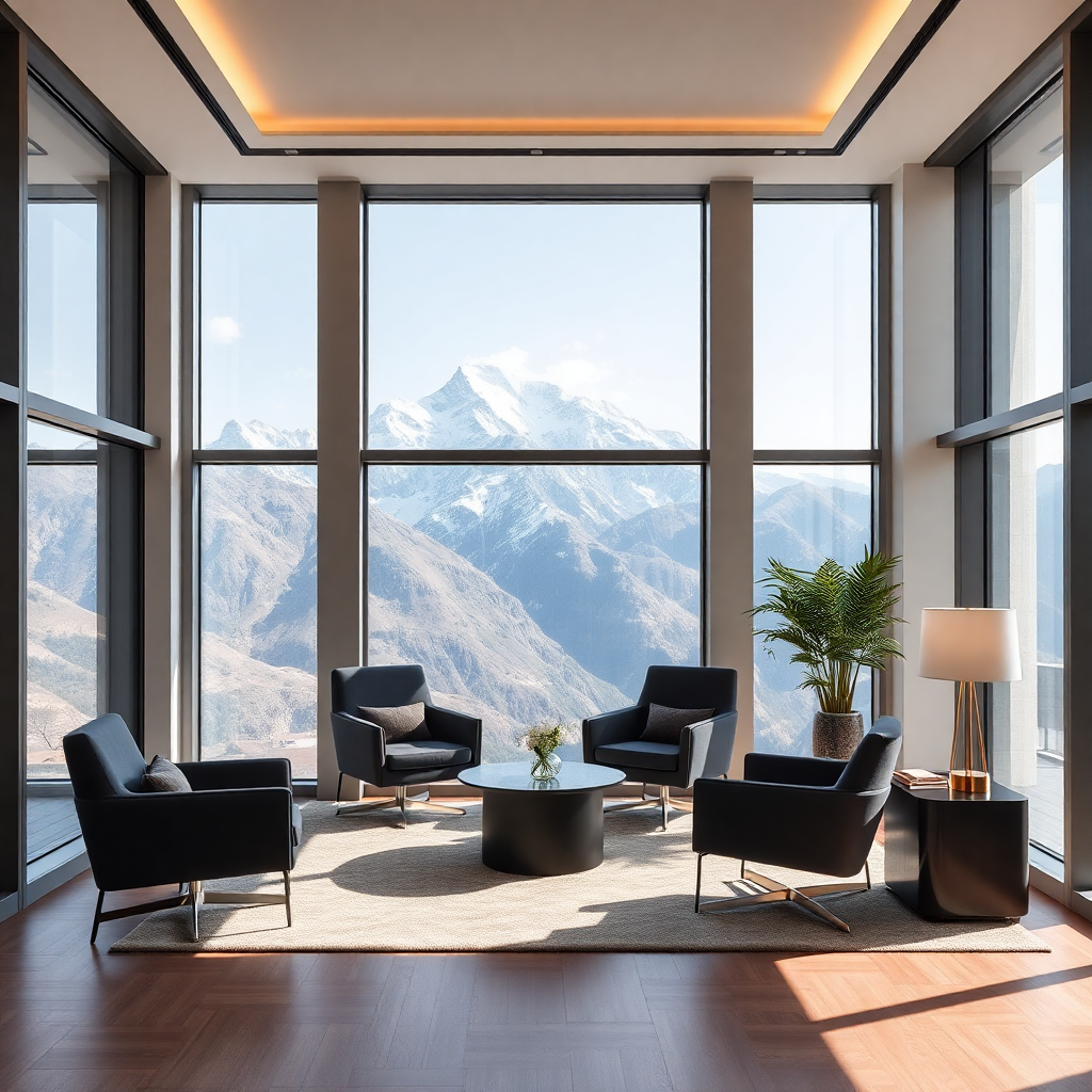 Private consultation room overlooking the Andorran mountains