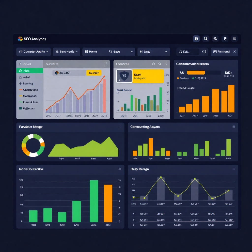 SEO analytics dashboard for construction