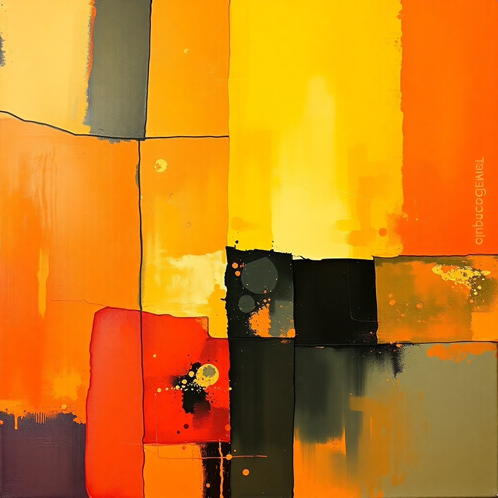 Modern abstract art with warm tones