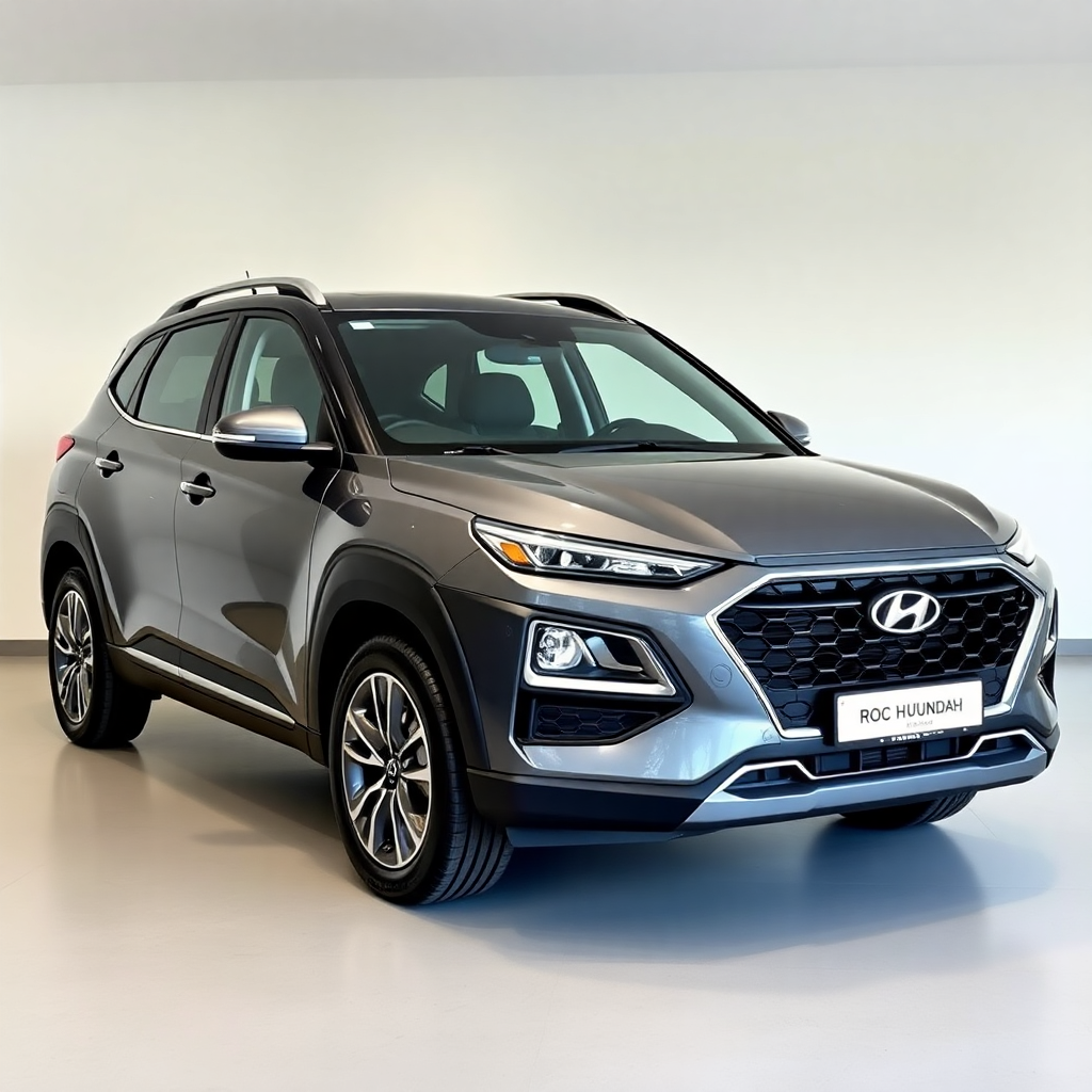 Hyundai Creta SUV 2022 gray, professional car photography, showroom quality
