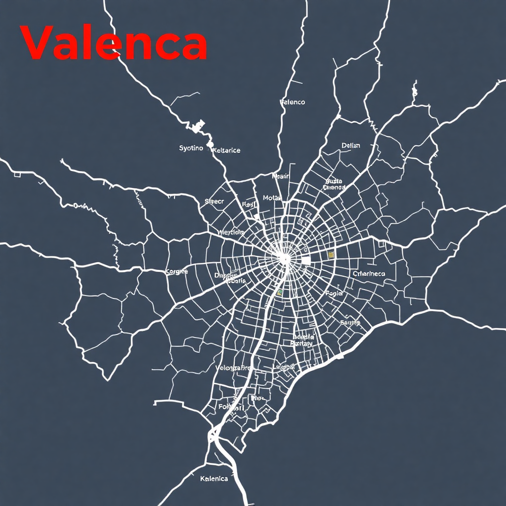 Valencia Spain city map neighborhoods districts