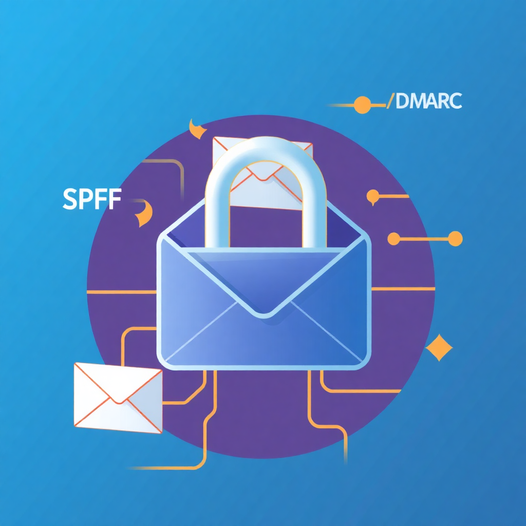 email authentication SPF DKIM DMARC security illustration