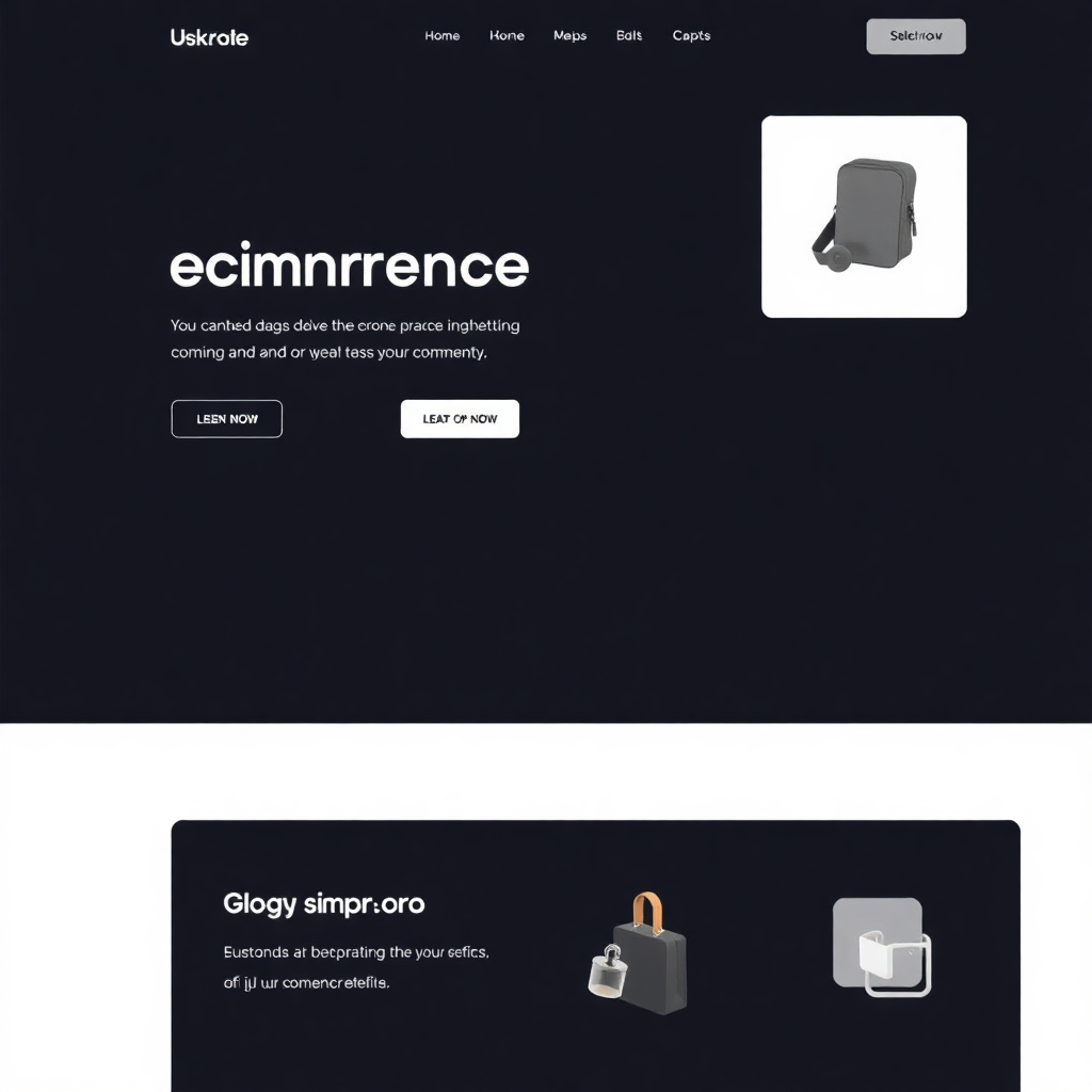 E-commerce landing page template clean