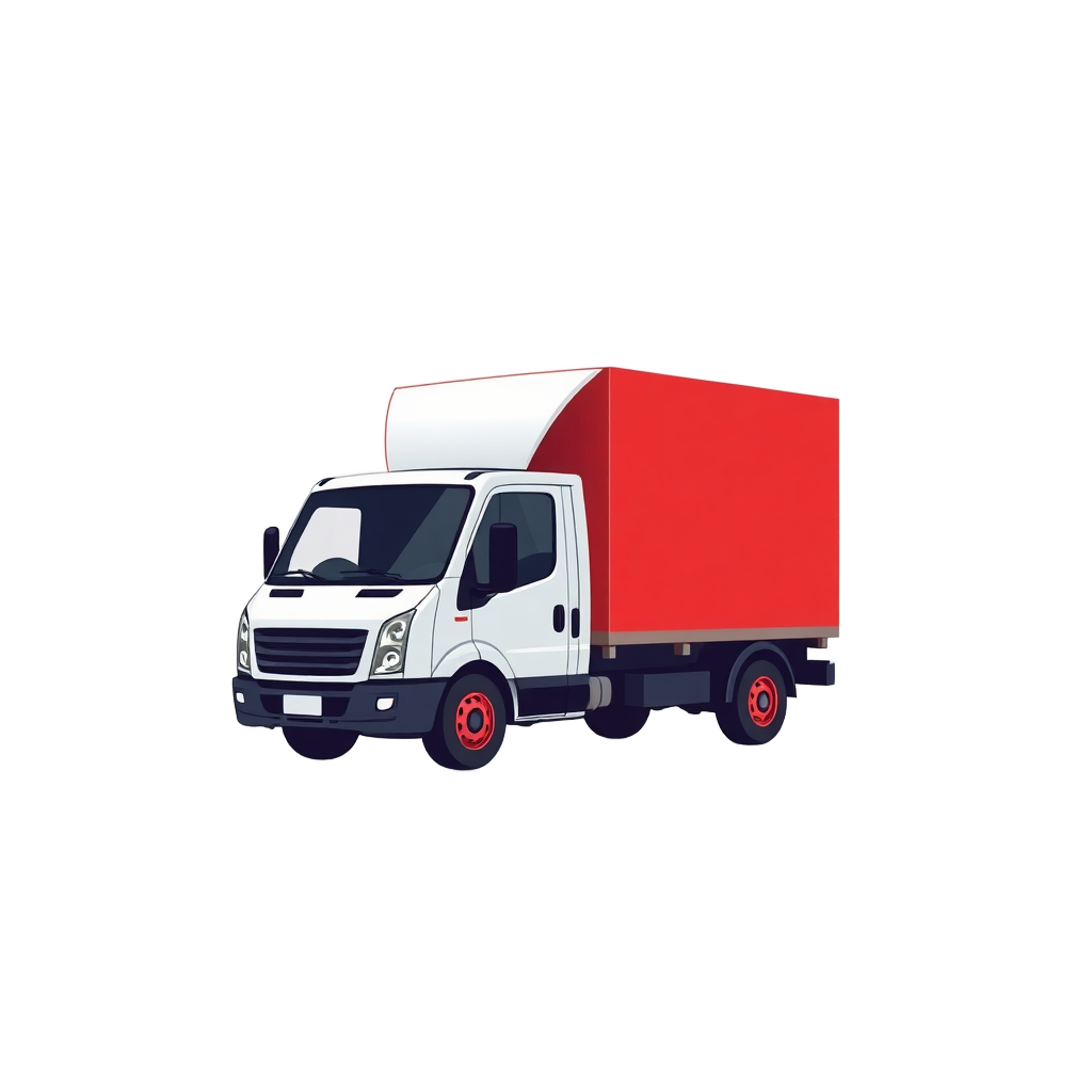 logistics company logo without background, delivery truck, professional