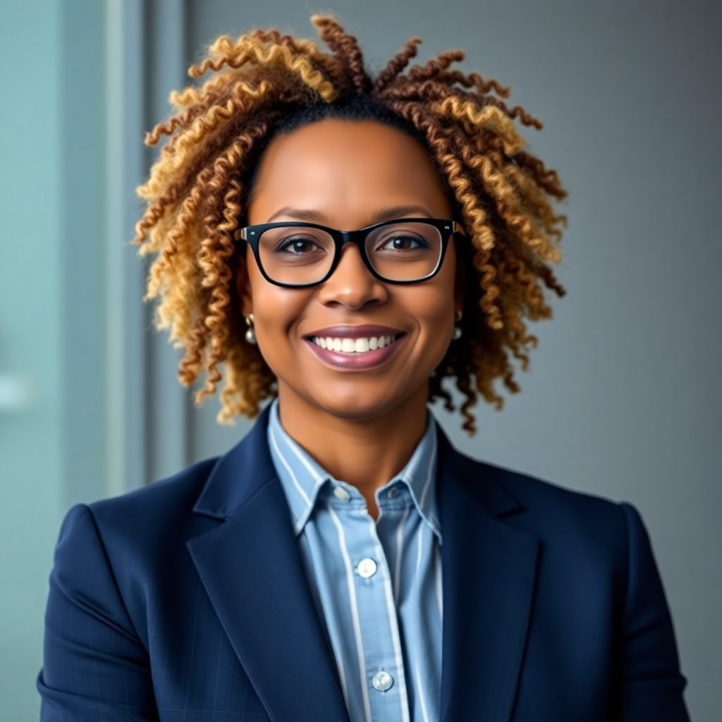 Professional headshot of a diverse political candidate, modern, high quality