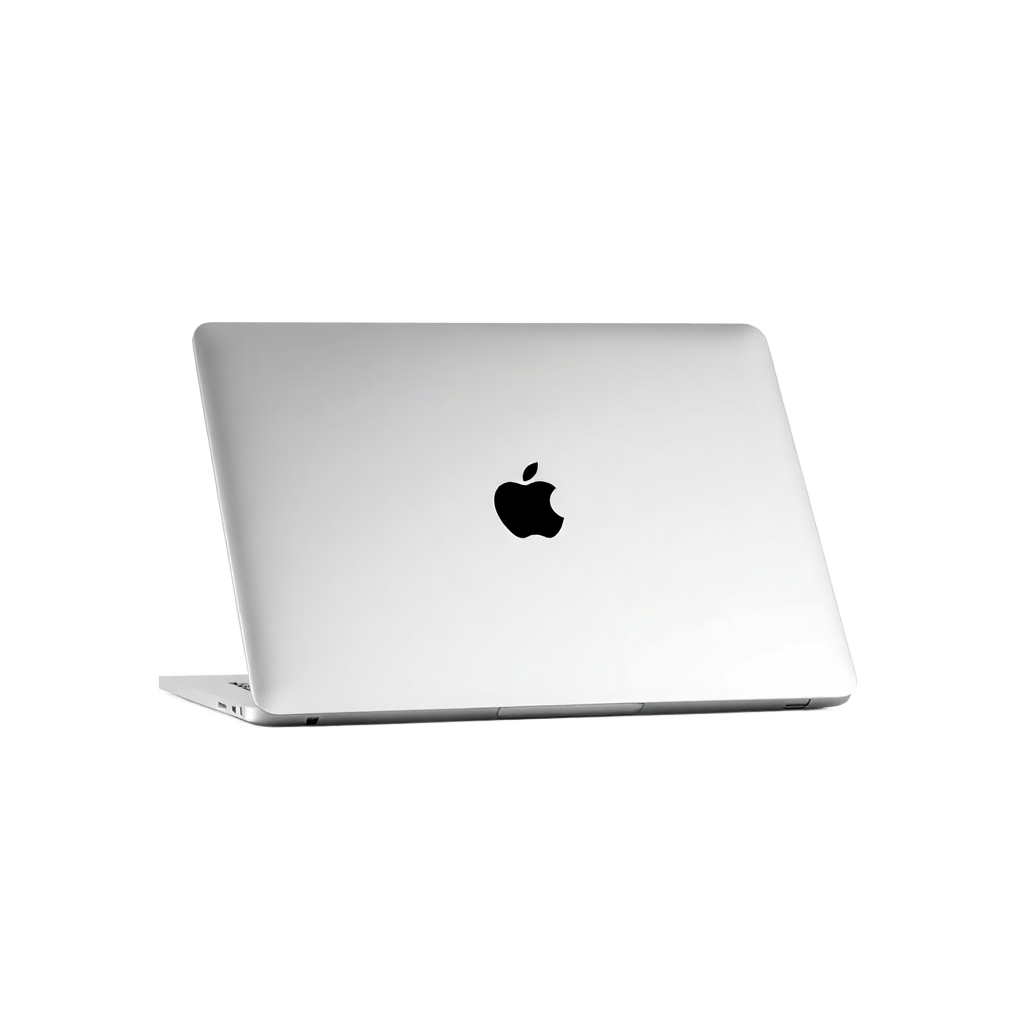 laptop computer macbook product shot, silver, modern design