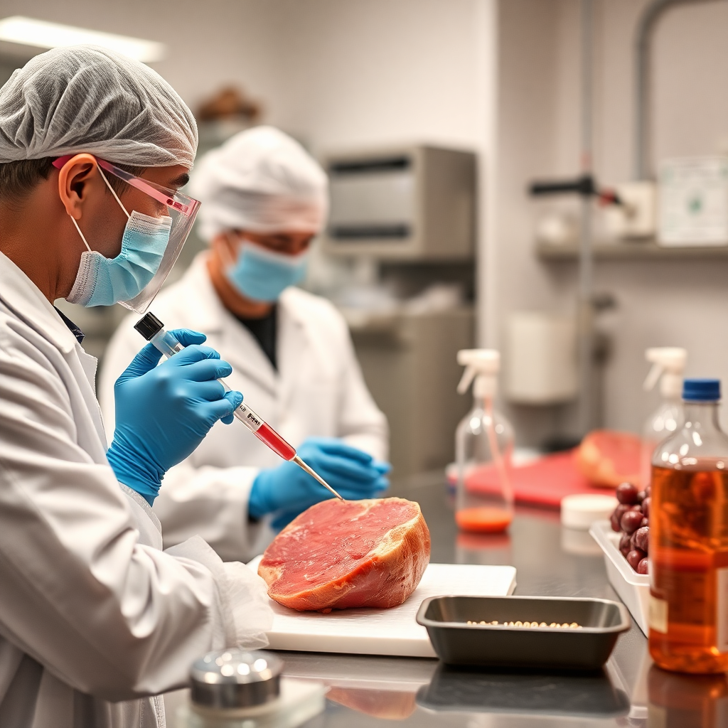quality control laboratory for meat testing