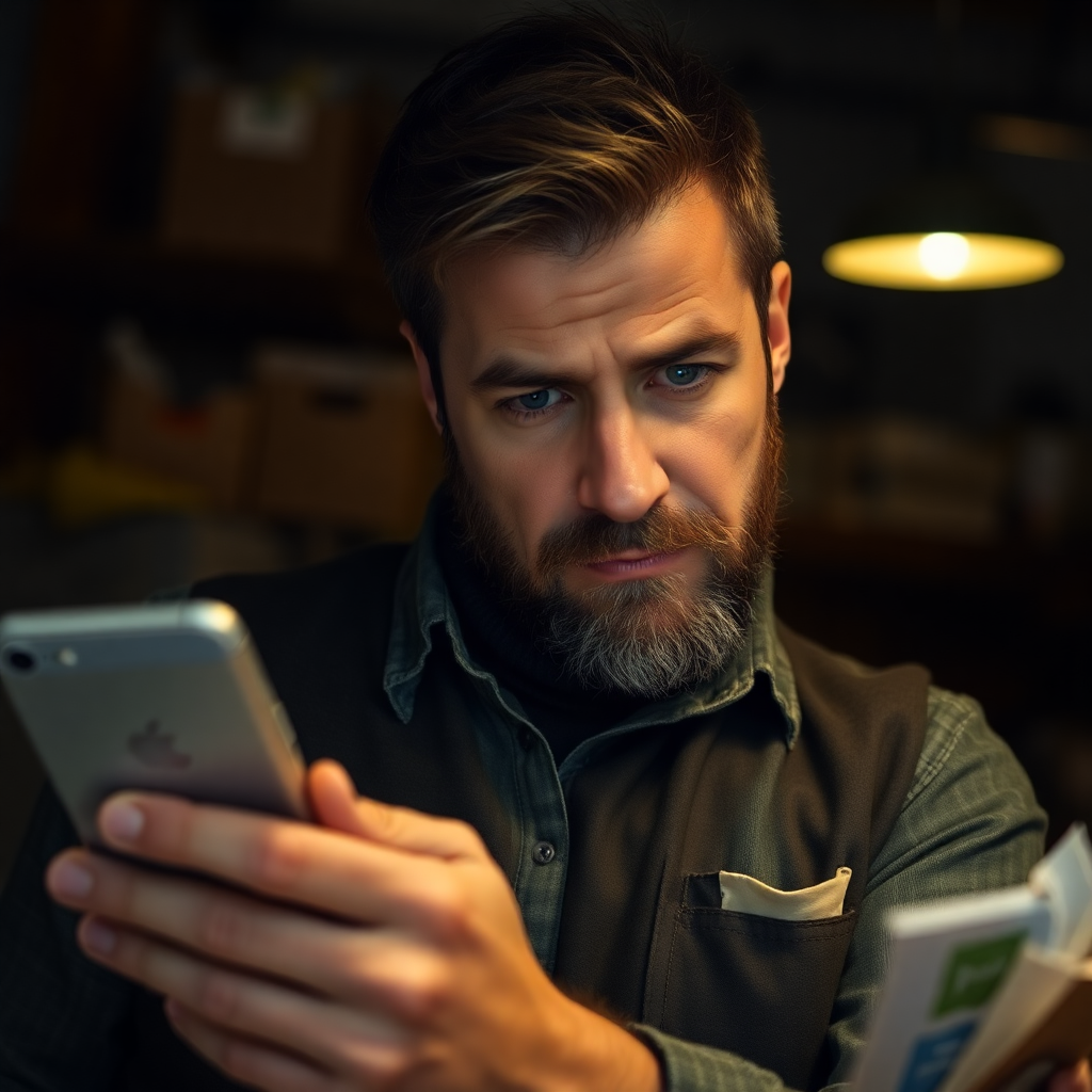 anxious stressed merchant