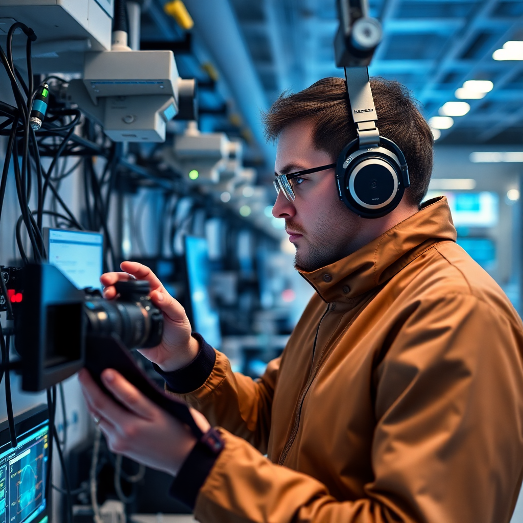Cybersecurity analyst monitoring systems