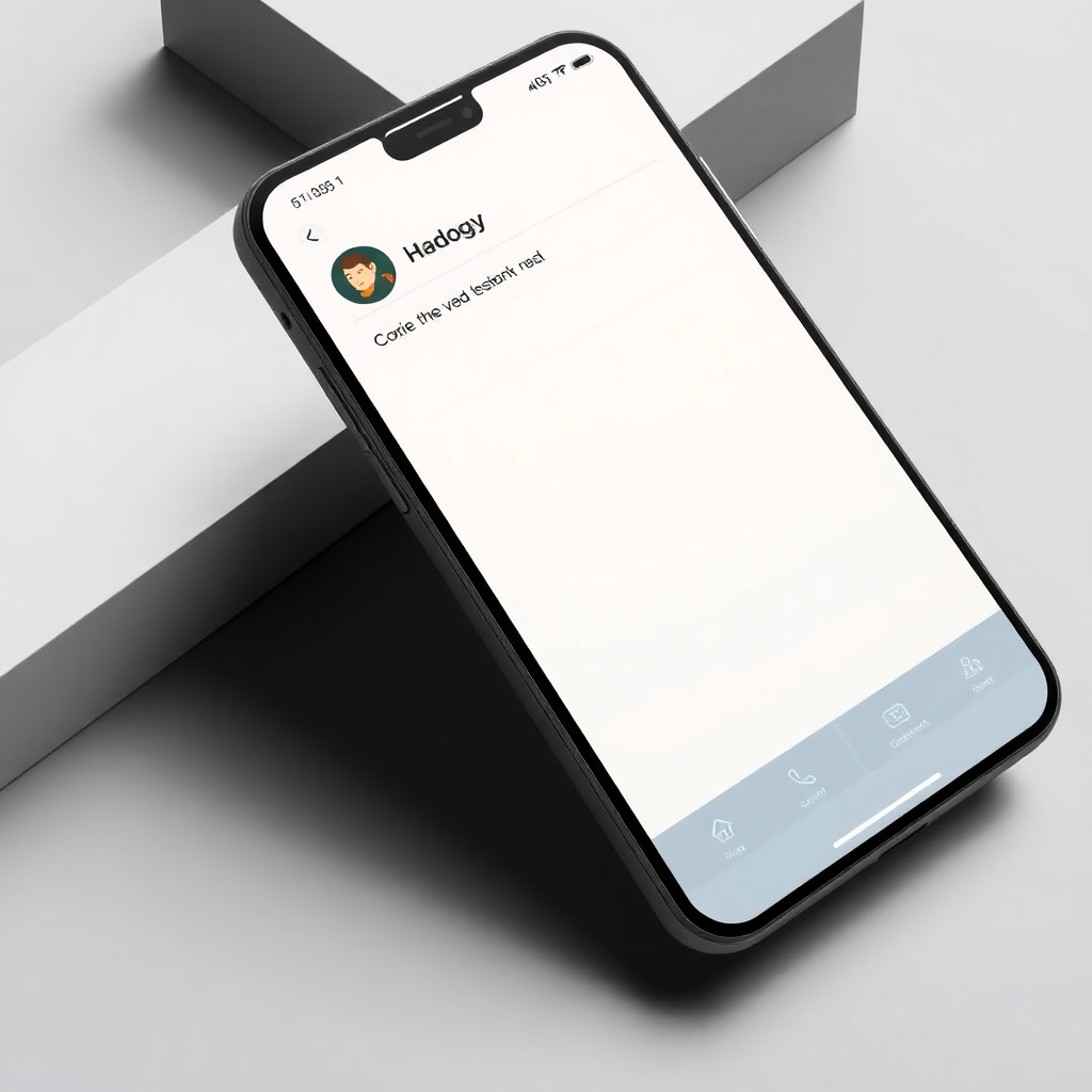 smartphone app screenshot showing a note-taking app with minimal design