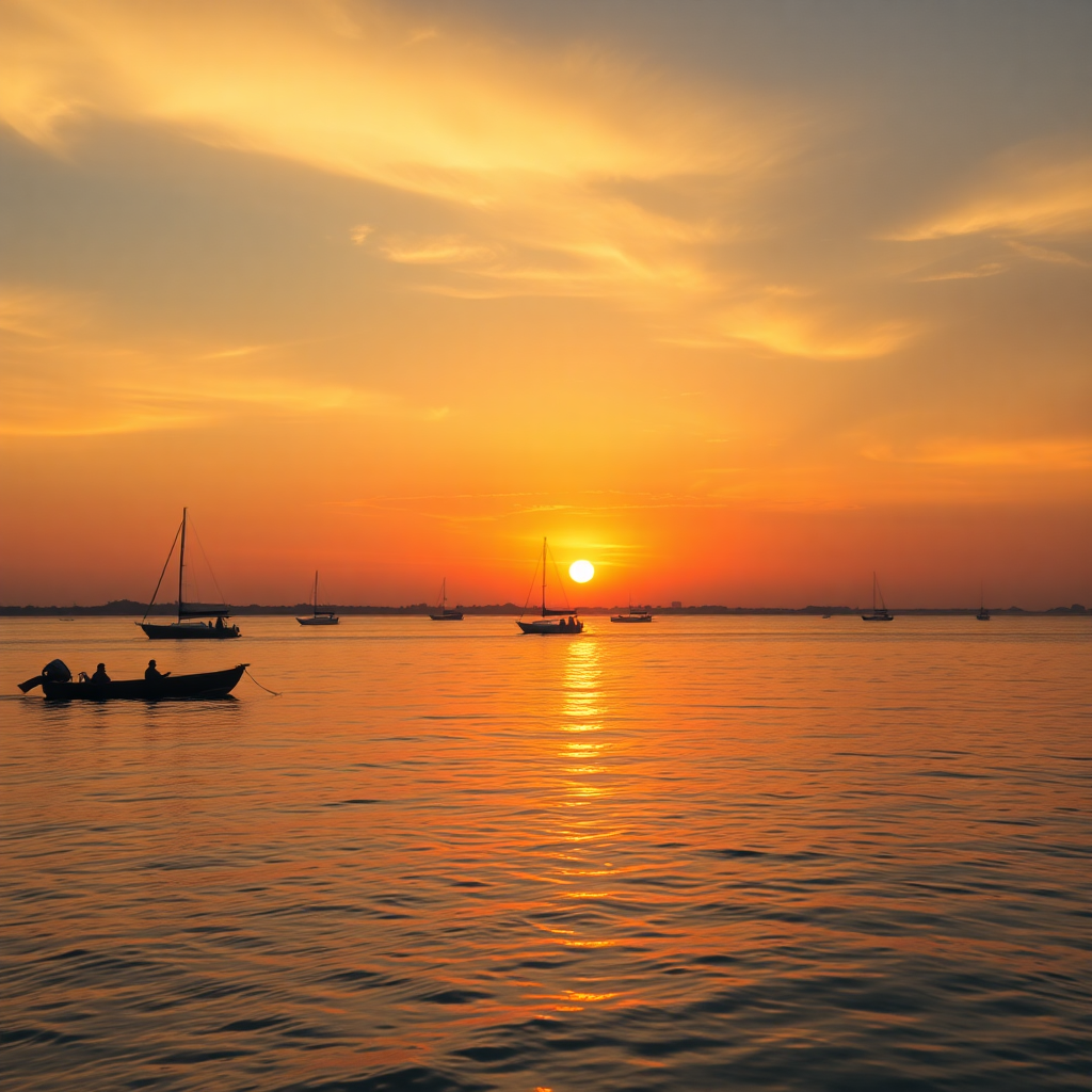 Lagos lagoon sunset