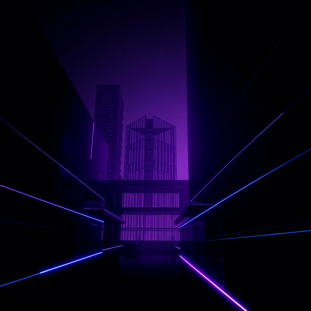 Abstract dark visualization, geometric lines, premium aesthetic