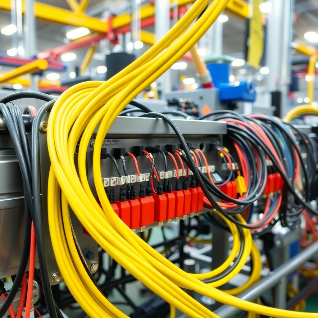 industrial wiring harness for heavy machinery and automation equipment