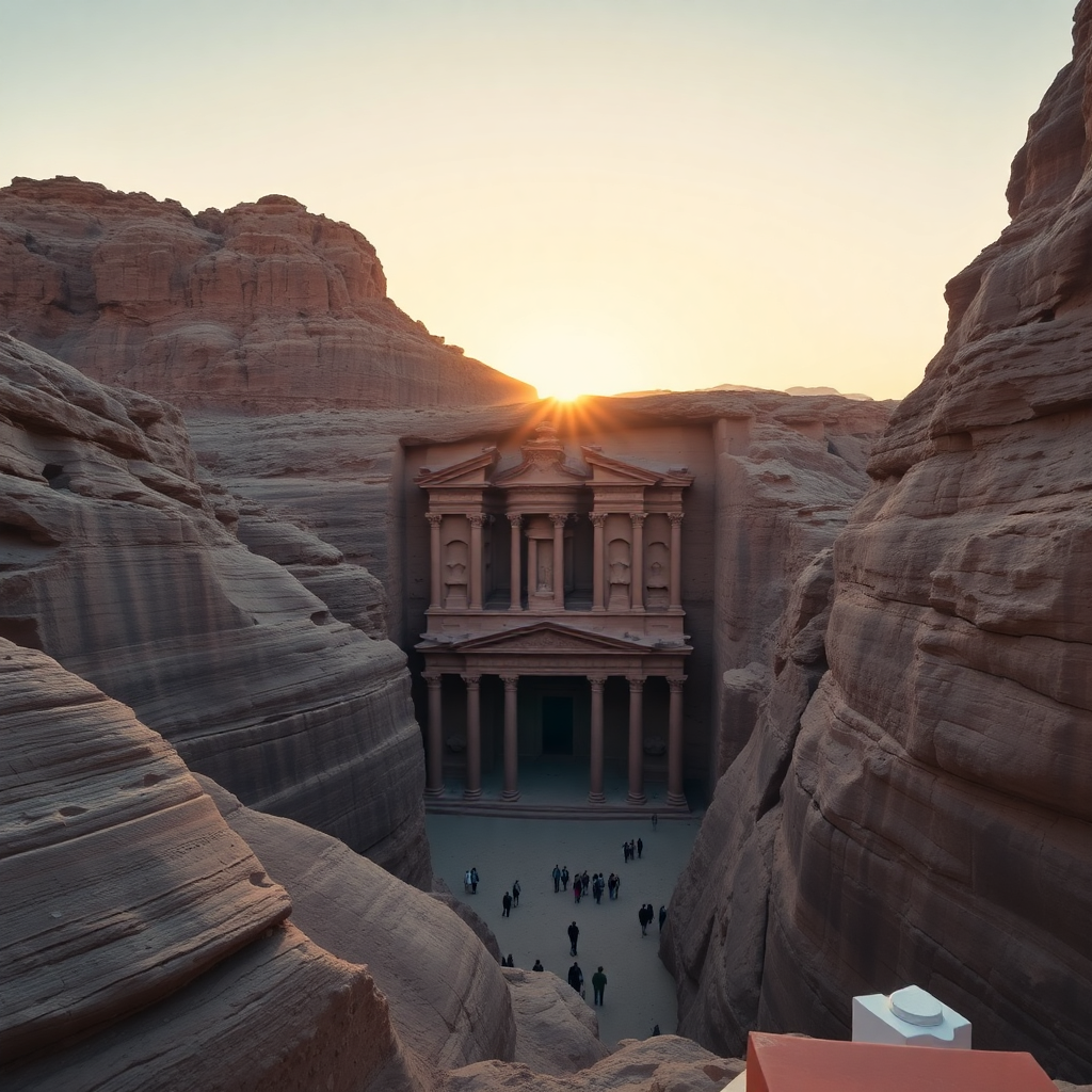 Ancient Petra carved city