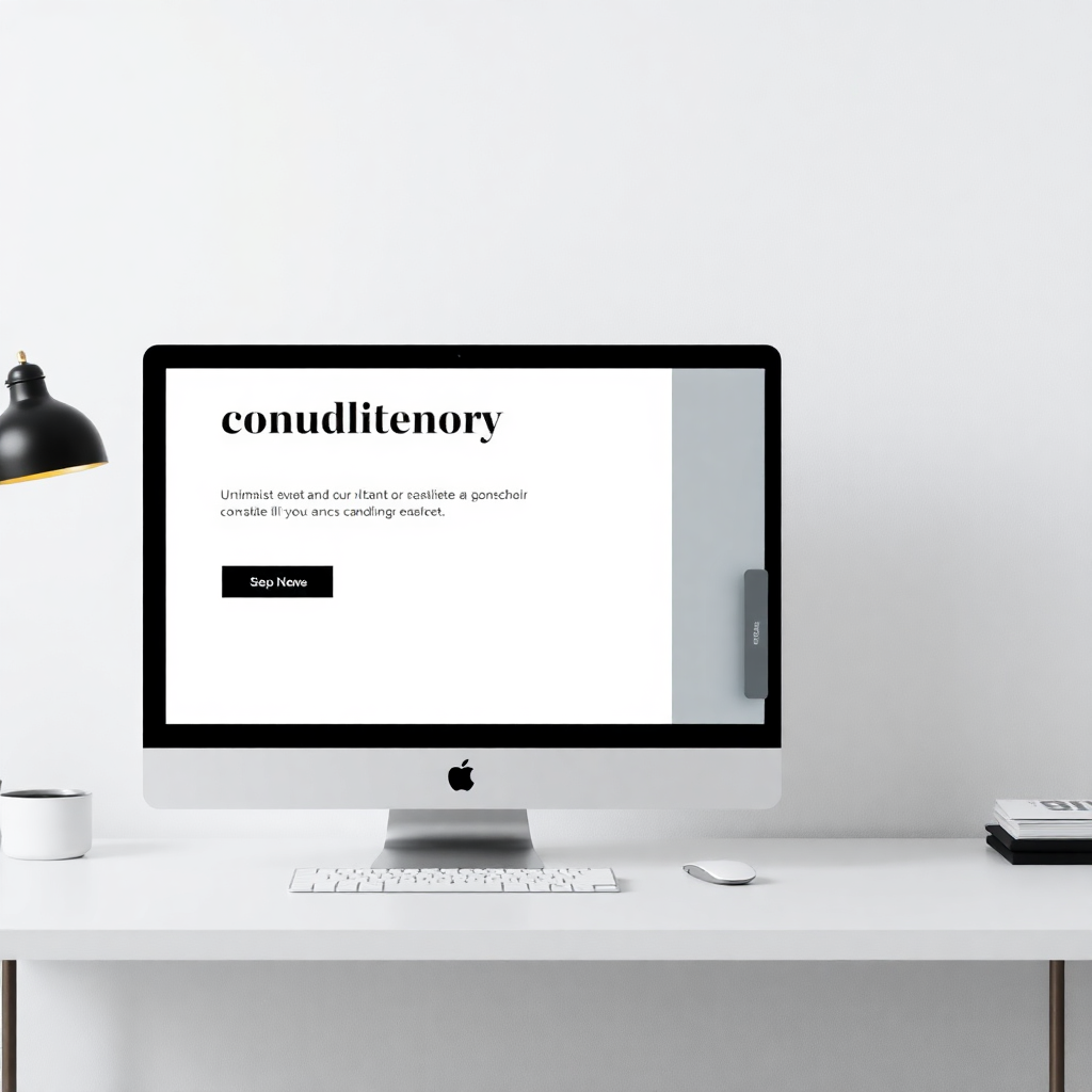 Minimalist consultant personal brand website