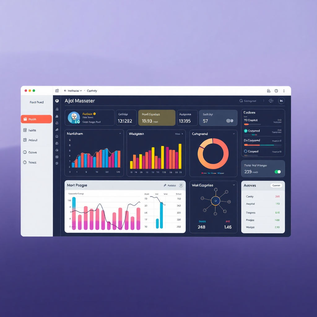 digital interface showing project management dashboard engineering theme clean ui arabic text support right to left