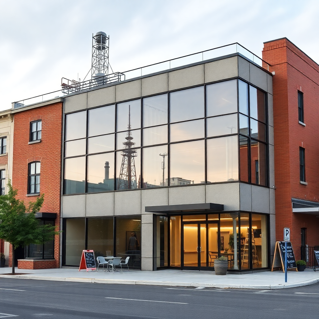 commercial property renovation project, business center, real estate investment