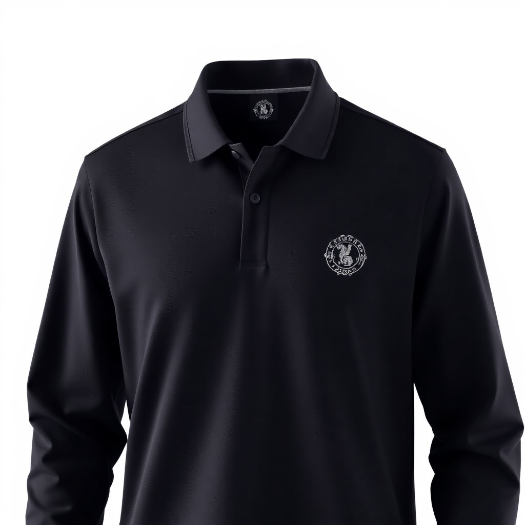 premium embroidered polo shirt and jacket with elegant logo stitching professional corporate clothing high-end textile