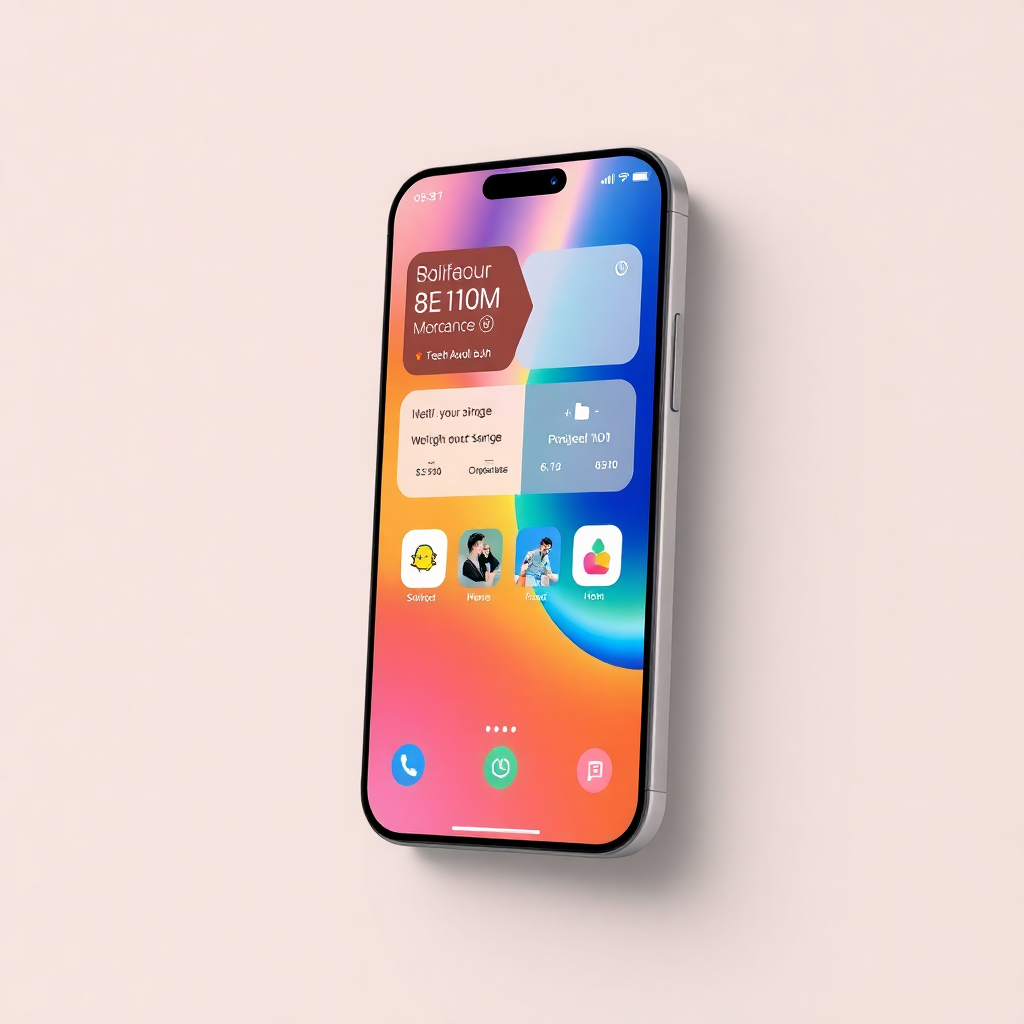 mobile app interface design, smartphone mockups, iOS and Android apps, modern mobile UI design