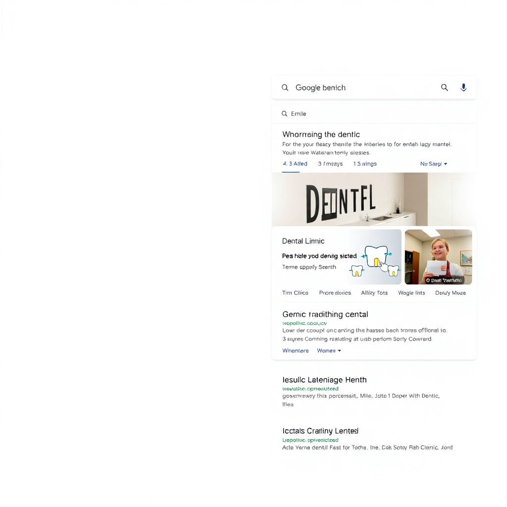 Google search results showing dental clinic at top position