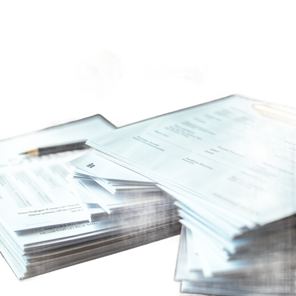 stack of important documents and legal papers on desk, business concept, professional photography